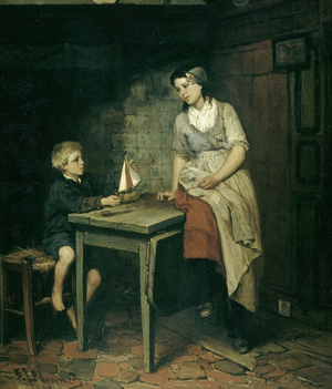The Fisherman's Children, 1868 (oil on panel)