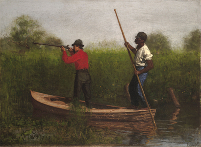 Rail Shooting on the Delaware, 1876 (oil on canvas)
 