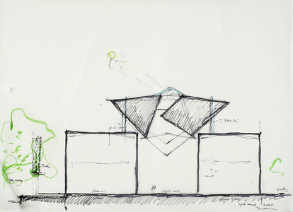 Light Box - Barnes Foundation, 2008 (marker on trace paper)