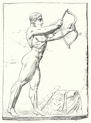 Herakles fighting (engraving)