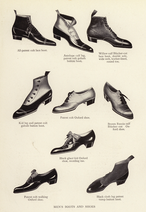 Men's Boots and Shoes (b/w photo)