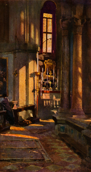 San Zaccaria, Venice (colour litho)