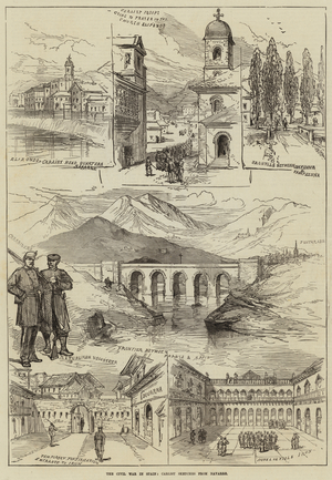 The Civil War in Spain, Carlist Sketches from Navarre (engraving)