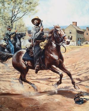 12th Virginia Cavalry, Laurel Brigade, 1989 (oil on board)