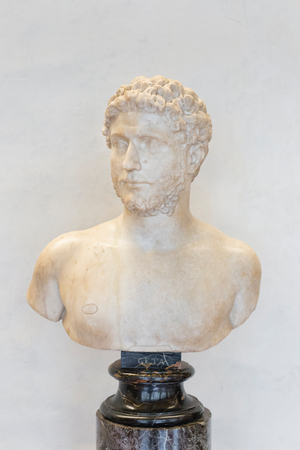 Bust with the head of a man, so called Geta, late 2nd/early 3rd century AD (marble)