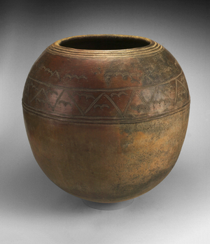 Water container (Funjoho), early-mid-20th century (terracotta & slip)