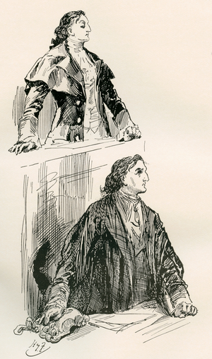 Illustration for Charles Dickens' Novel A Tale of two cities, 1910 (engraving)