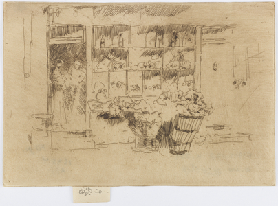 Little Greengrocer's Shop, Chelsea, c.1884-86 (etching; ink on paper)