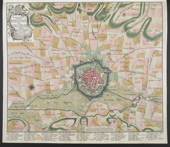 Map of Goettingen.Topographischer Entwurf der König ...Matthaeus Seutter, 1678-1756Augsburg, 1737