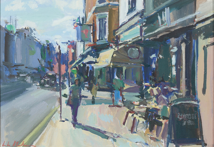 Coffee in Kensington (oil on board)