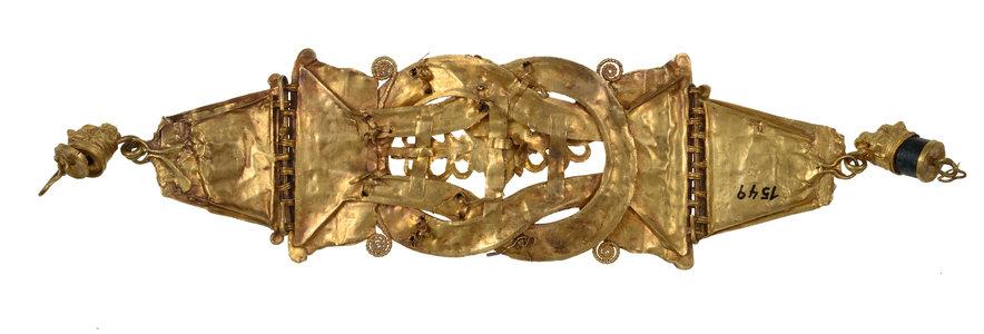 Diadem, early 2nd century BC (gold, garnet, agate, enamel, glass & paste) (see also 3506786)