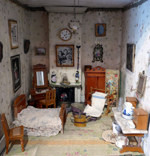 Interior of an early Victorian Dolls House