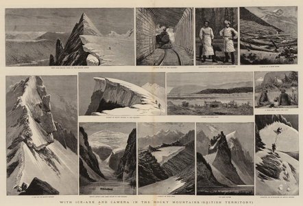 With Ice-Axe and Camera in the Rocky Mountains, British Territory (engraving)