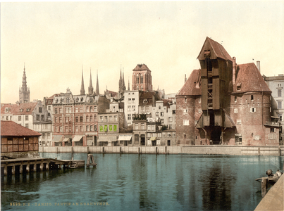 Part of the Krantor, Danzig, West Prussia, Germany, c.1900 (colour litho)
