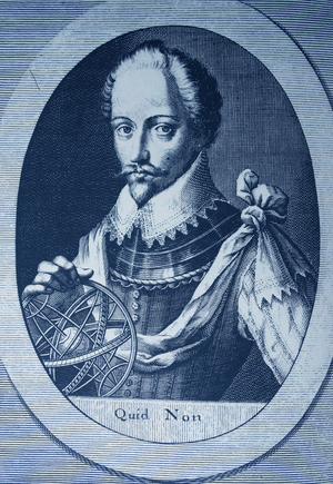 Portrait of Sir Humphrey Gilbert, 16th century (engraving)