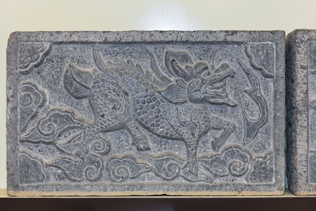 Unicorn, Bui Thap pagoda, Bac Ninh province, 1647 (stone)