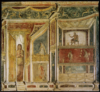 Theatrical decoration with figures