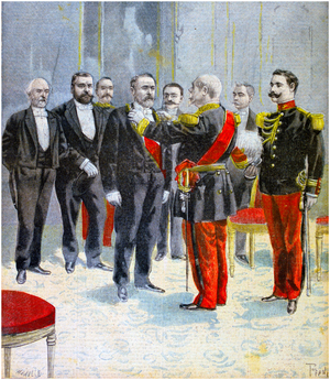 Presentation of the insignia of the Legion of Honour to Mr. Loubet. 1899