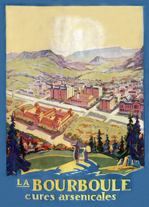 Advertisement for Bourboule, Auvergne, France, spa, 20's