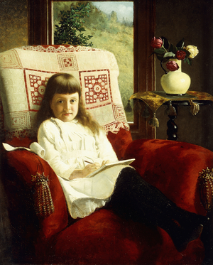 Mildred Wallace as a Young Girl,  (oil on canvas)