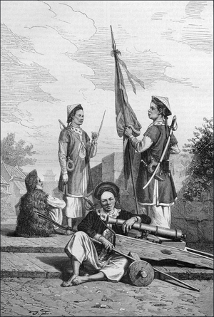 Vietnam: Vietnamese soldiers, late Nguyen Dynasty, c.1873