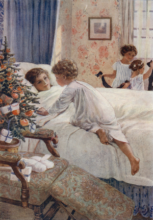 Illustration for What Katy Did At Home (colour litho)