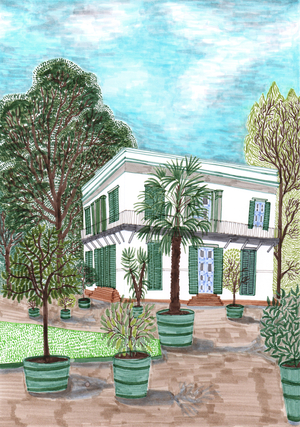 Schloss Charlottenburg, 2017 (brush pens)