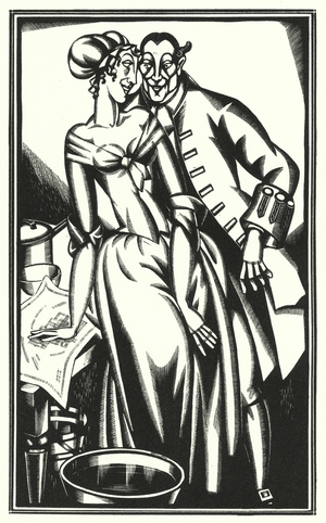 Illustration for Tristram Shandy by Laurence Sterne (litho)