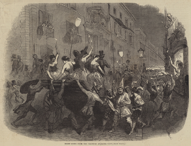 Night Scene from the Carnival at Rome (engraving)