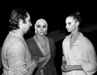 French Choreographer Maurice Bejart With Paolo Bortoluzzi Et Suzanne Farrel Dancers in The Ballet "Nijinsky Clown De Dieu" Which Will Be Shown in Paris on January 13, 1972 (b/w photo)