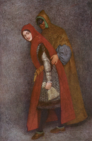 Shakespeare's The Merchant of Venice: Lorenzo and Jessica (colour litho)