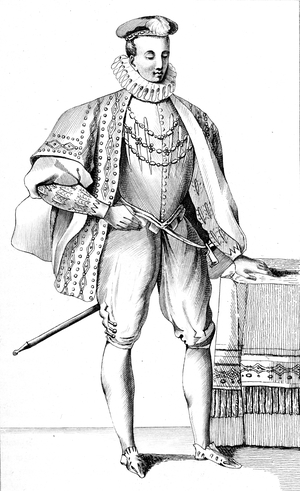 French vintage clothes XVI century Henri kingdom III, King of France