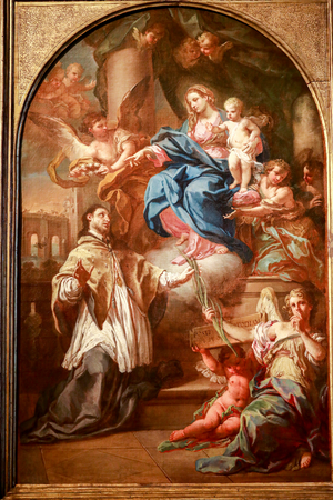 The virgin and Child with Saint John Nepomucene,  Before 1732,  oil on canvas