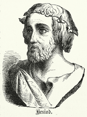 Hesiod, poet of ancient Greece (engraving)