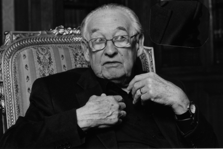 Andrzej Wajda, 2009 (b/w photo)
