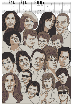 James Bond theme tune Musicians, 2022 (digital art)