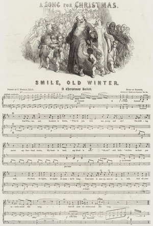 A Song for Christmas, Smile, Old Winter, a Christmas Ballad (engraving)