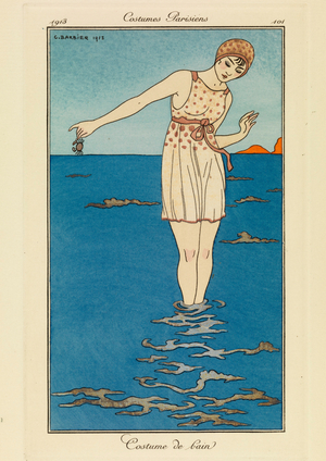 Plate 101 from 'Costumes Parisiens', 1913 (pouchoir print)