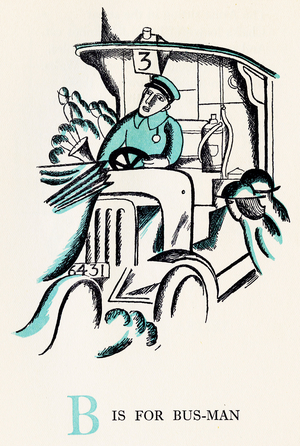 B is for Bus-man, 1924 (print)