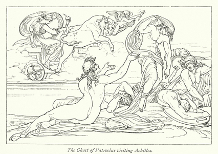 The Ghost of Patroclus visiting Achilles (litho)