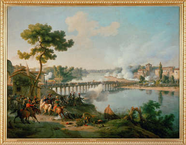 Le General Bonaparte donne ses ordres a la bataille de Lodi (painting on canvas)