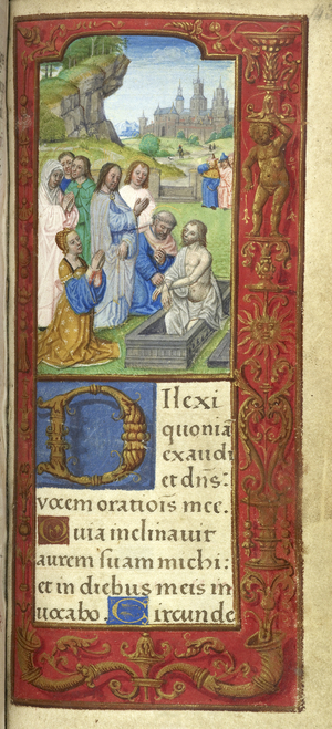Raising of Lazarus, 16th century (illumination)