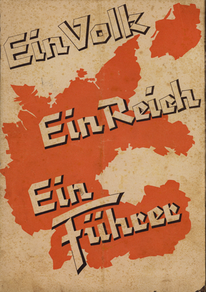 Propaganda for the Anschluss, ie the annexation of Austria into Nazi Germany on 12 March 1938 (litho)