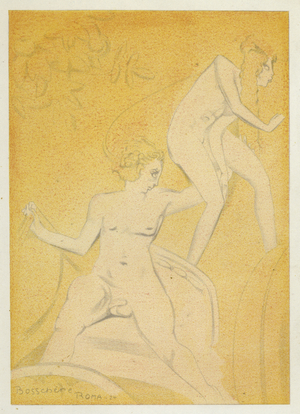 The Love Books of Ovid: When Bacchus bore her away in his chariot (colour litho)