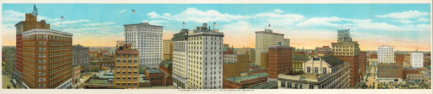 Panoramic View of Atlanta, Georgia, The Metropolis of the South (coloured photo)