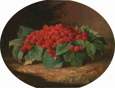 Raspberries, c.1859 (oil on canvas)