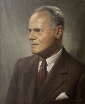 Sir Montgomerie Fairfax-Lucy, 4th Bt, 1966 (oil on canvas)
