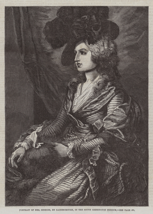 Portrait of Mrs Siddons, in the South Kensington Museum (engraving)