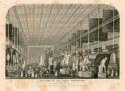 Interior Looking West from Dante's Temple, Great Exhibition, 1851 (engraving)