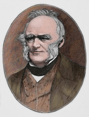 Charles Lyell (1797-1875). Engraving. coloured.